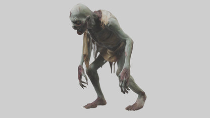 3D model Rotting Zombie model 2 VR / AR / low-poly