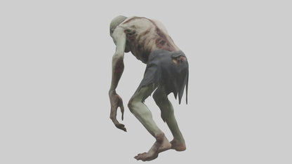 3D model Rotting Zombie model 2 VR / AR / low-poly