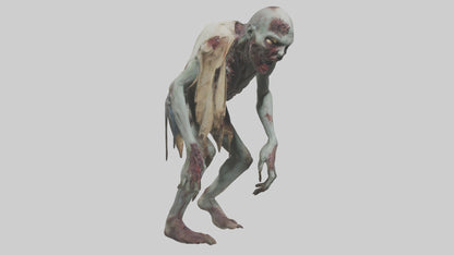 3D model Rotting Zombie model 2 VR / AR / low-poly