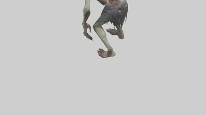 3D model Rotting Zombie model 2 VR / AR / low-poly