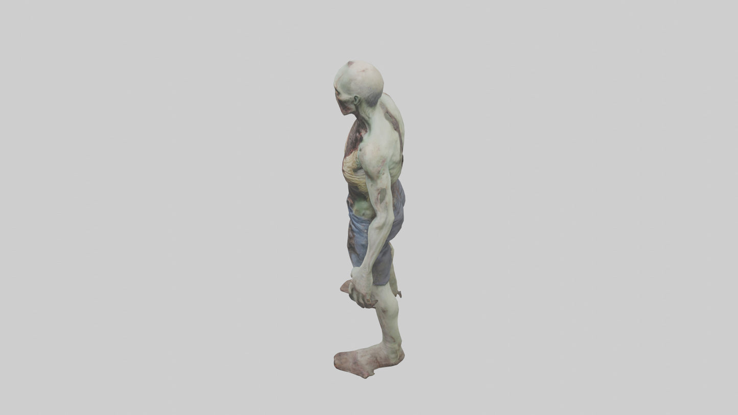 Rotting zombie model 3D model