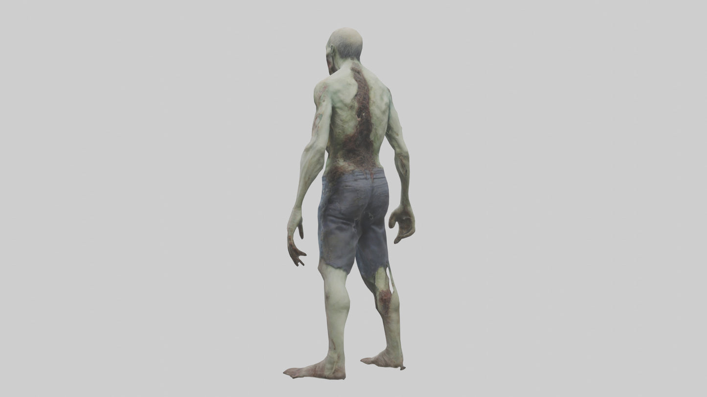 Rotting zombie model 3D model