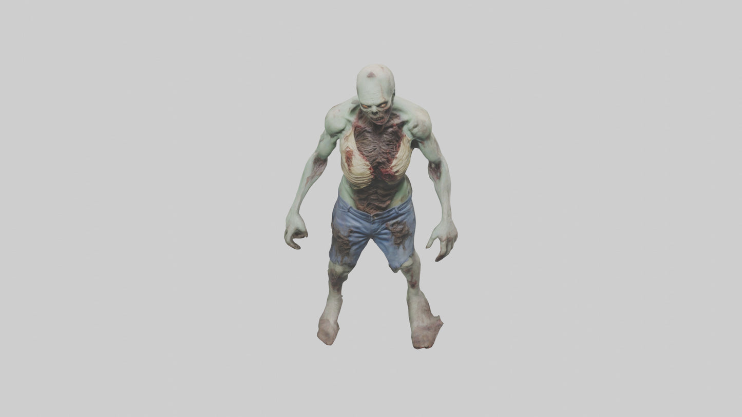 Rotting zombie model 3D model