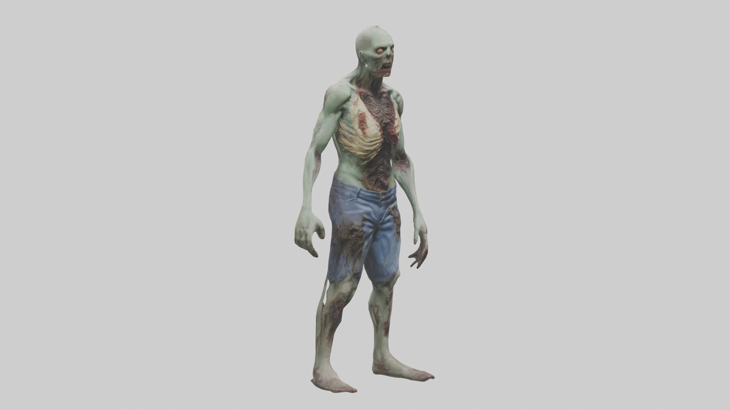 Rotting zombie model 3D model