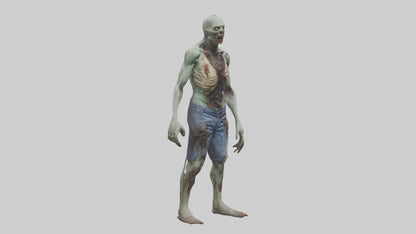 Rotting zombie model 3D model