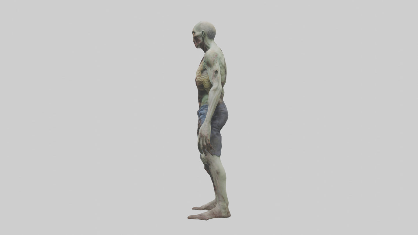 Rotting zombie model 3D model