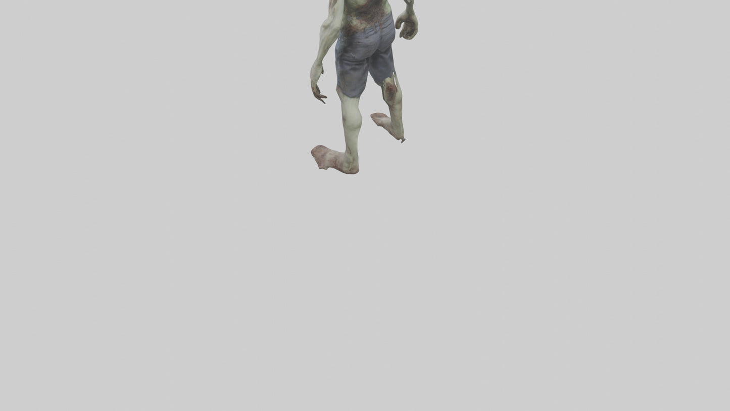 Rotting zombie model 3D model