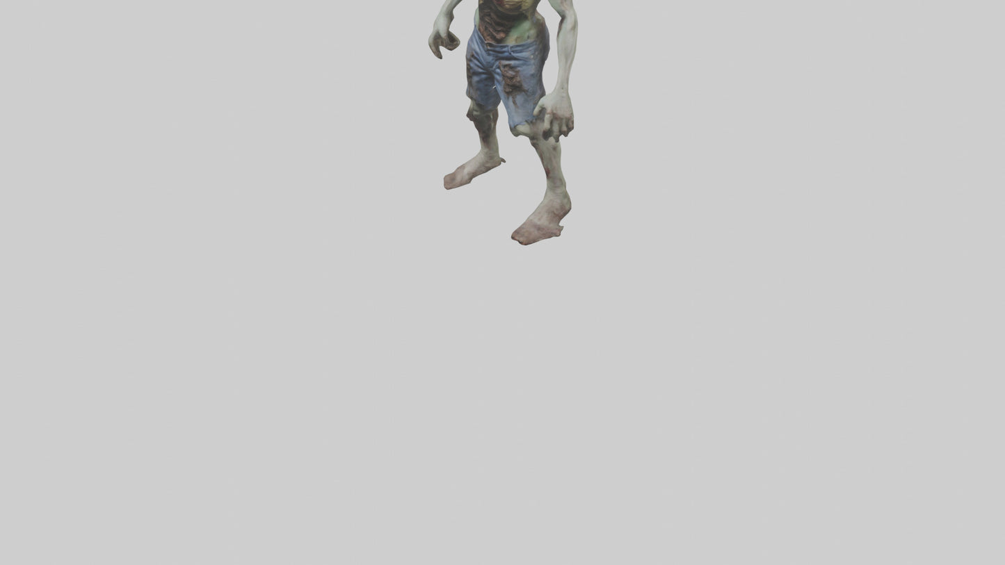 Rotting zombie model 3D model
