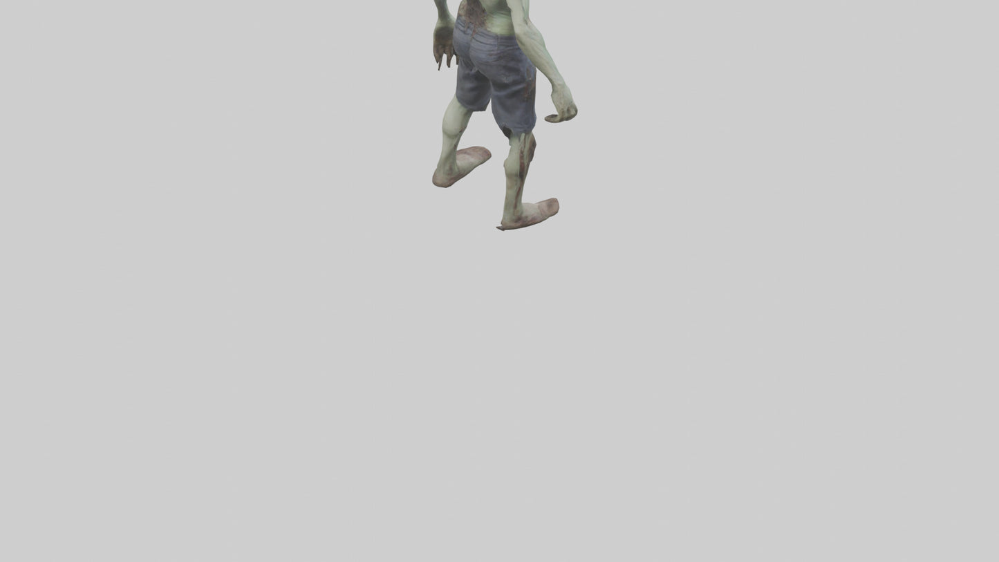 Rotting zombie model 3D model