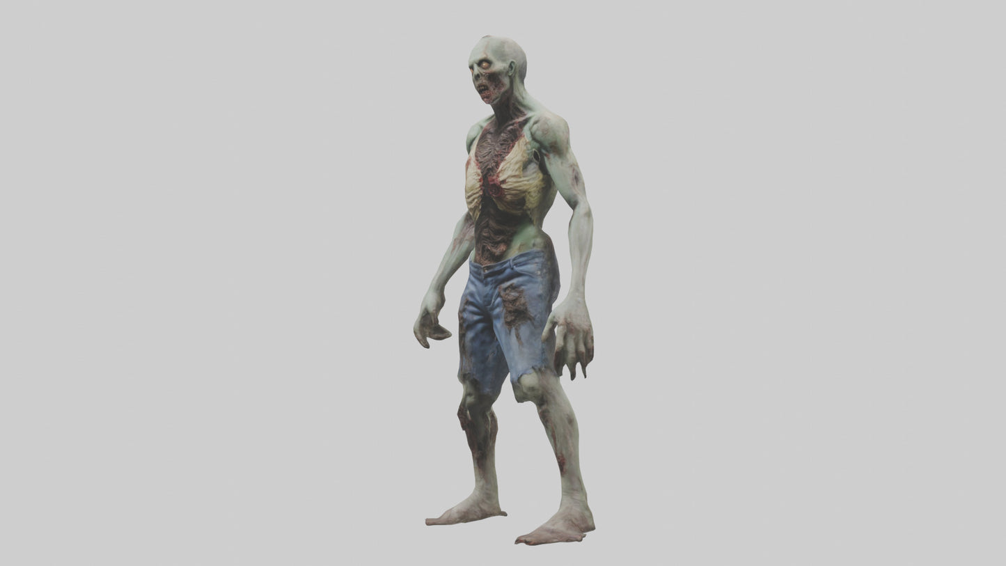 Rotting zombie model 3D model