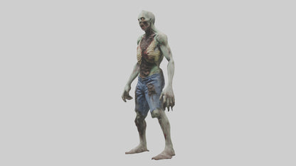 Rotting zombie model 3D model