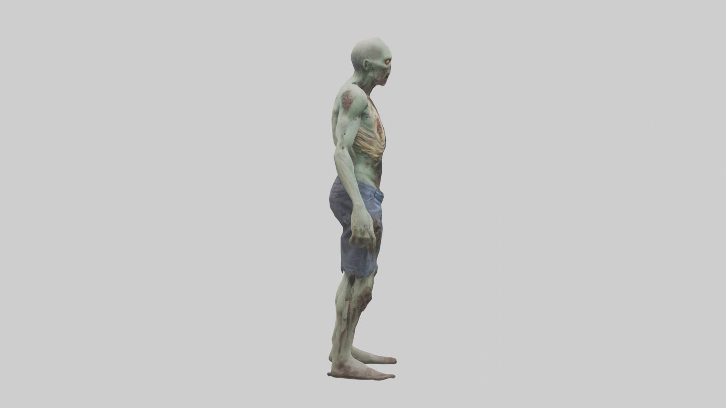 Rotting zombie model 3D model