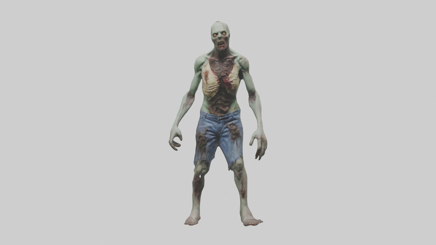 Rotting zombie model 3D model