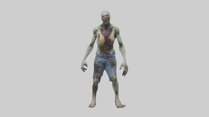 Rotting zombie model 3D model