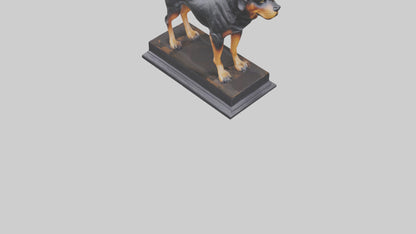 3D model Rottweiler statue model VR / AR / low-poly