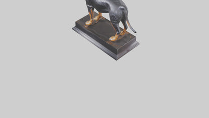 3D model Rottweiler statue model VR / AR / low-poly