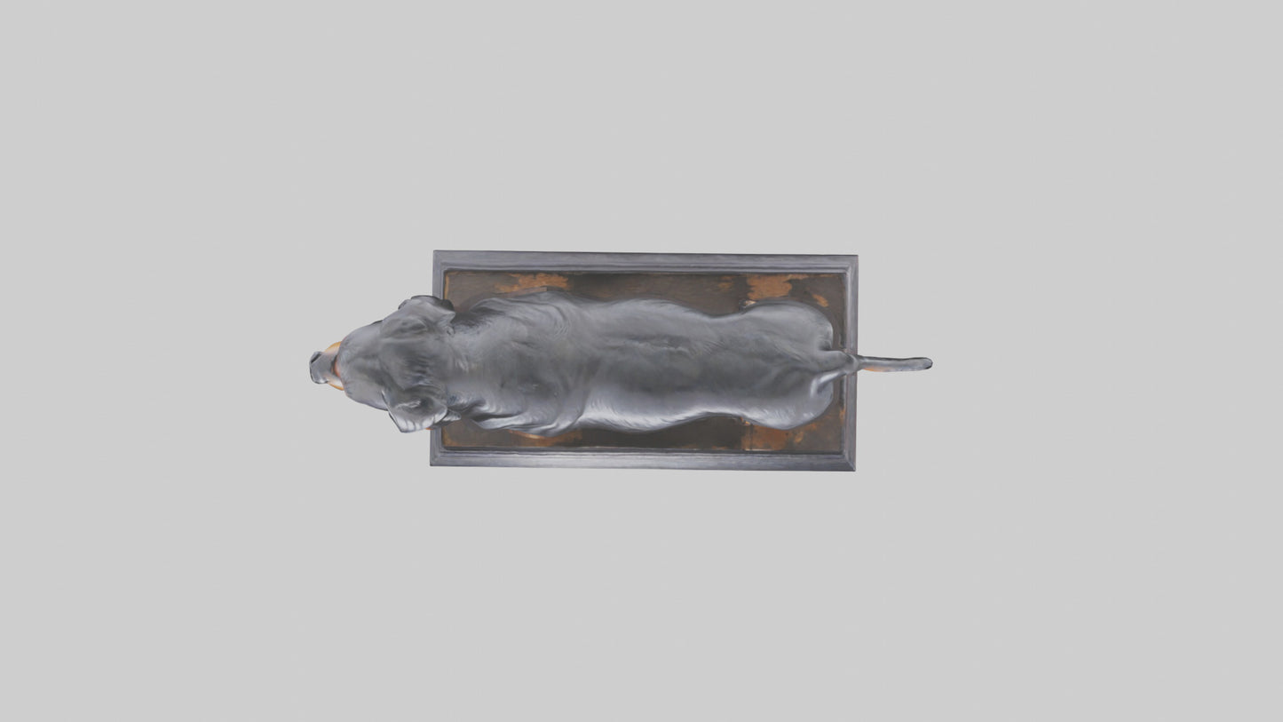 3D model Rottweiler statue model VR / AR / low-poly