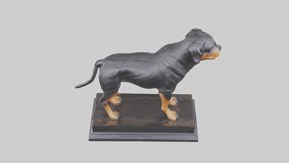 3D model Rottweiler statue model VR / AR / low-poly
