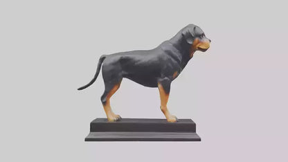 3D model Rottweiler statue model VR / AR / low-poly
