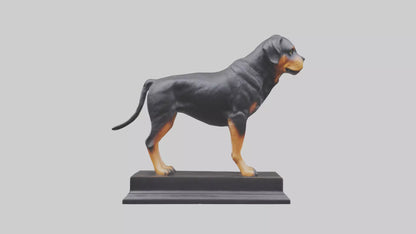 3D model Rottweiler statue model VR / AR / low-poly