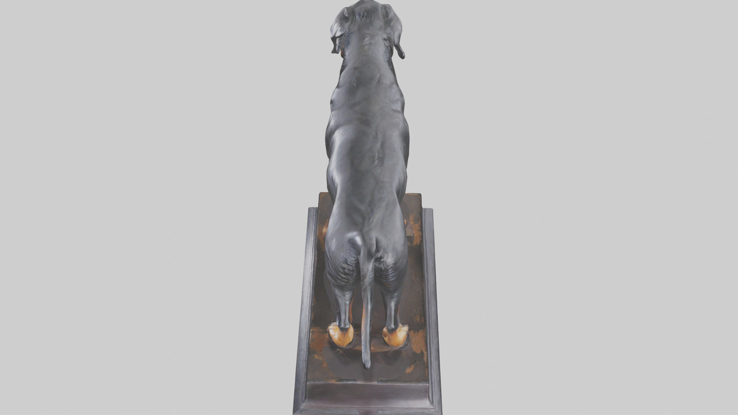 3D model Rottweiler statue model VR / AR / low-poly