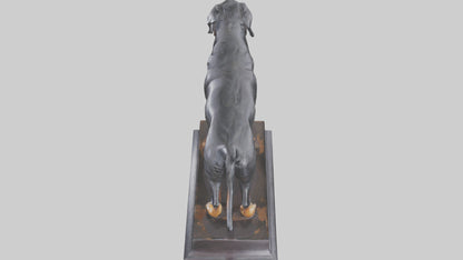 3D model Rottweiler statue model VR / AR / low-poly