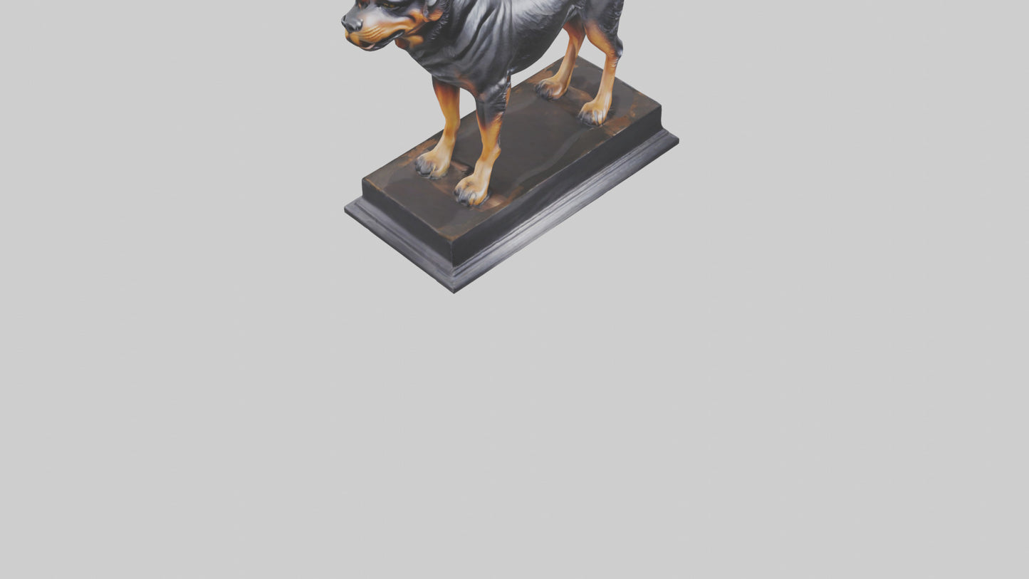 3D model Rottweiler statue model VR / AR / low-poly