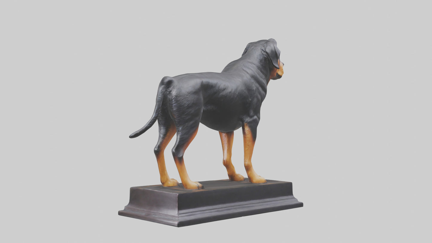 3D model Rottweiler statue model VR / AR / low-poly