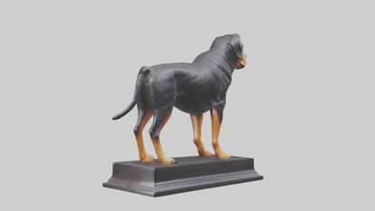3D model Rottweiler statue model VR / AR / low-poly