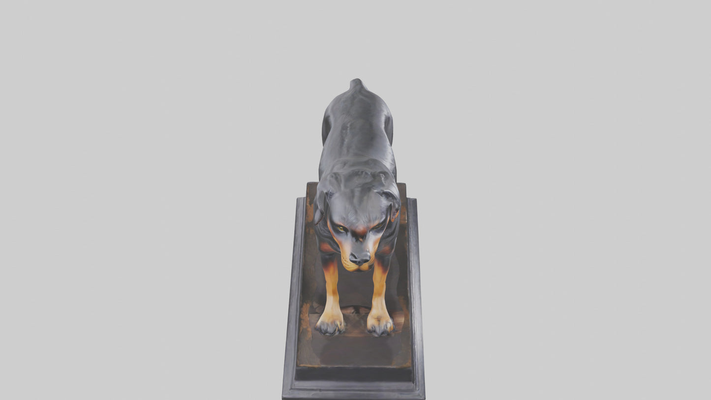 3D model Rottweiler statue model VR / AR / low-poly