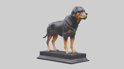 3D model Rottweiler statue model VR / AR / low-poly