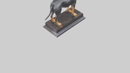 3D model Rottweiler statue model VR / AR / low-poly