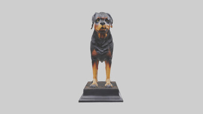 3D model Rottweiler statue model VR / AR / low-poly