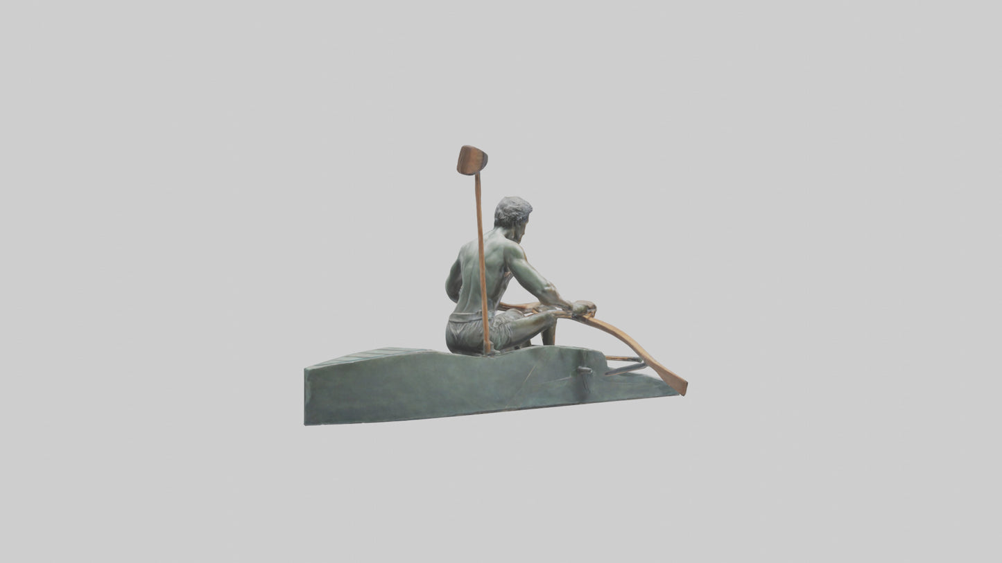 3D model Rower in Motion statue model VR / AR / low-poly