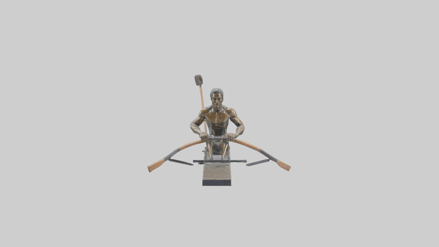 3D model Rower in Motion statue model VR / AR / low-poly