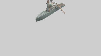 3D model Rower in Motion statue model VR / AR / low-poly