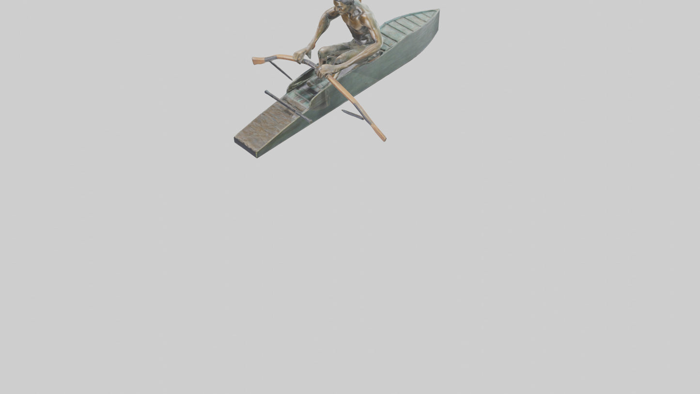 3D model Rower in Motion statue model VR / AR / low-poly