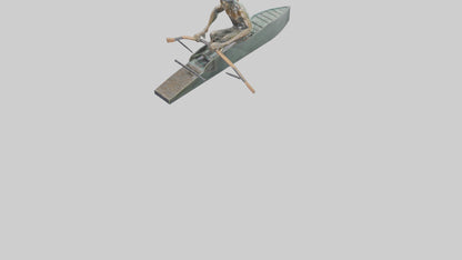 3D model Rower in Motion statue model VR / AR / low-poly