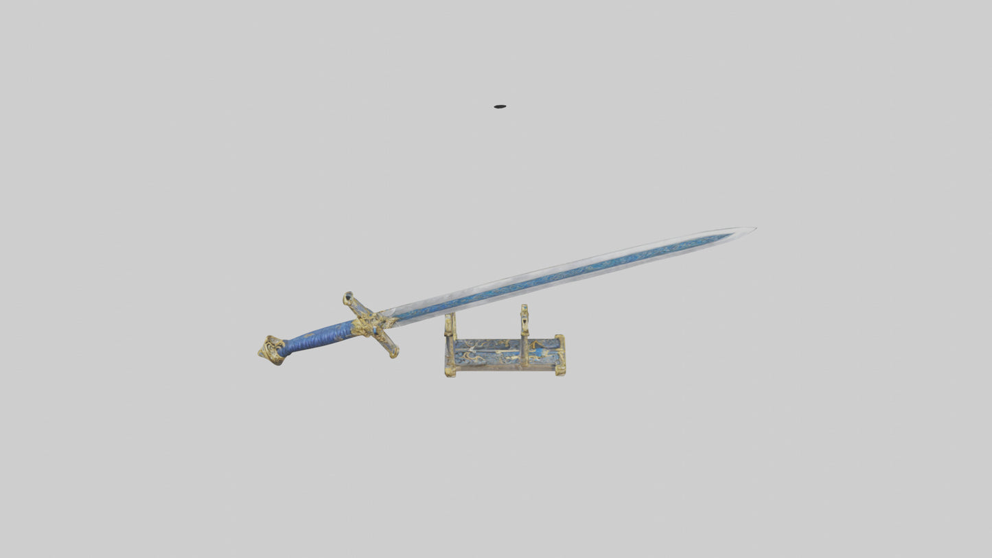 Royal Sword model VR / AR / low-poly