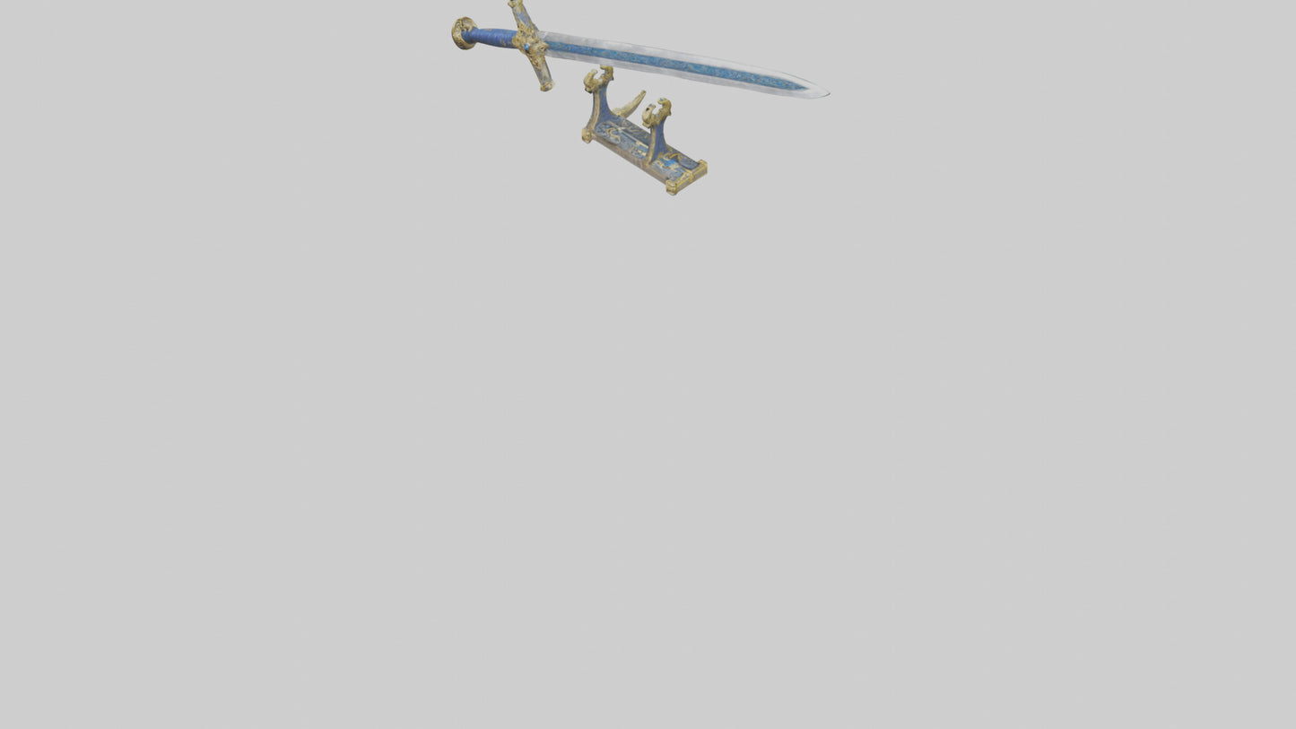 Royal Sword model VR / AR / low-poly