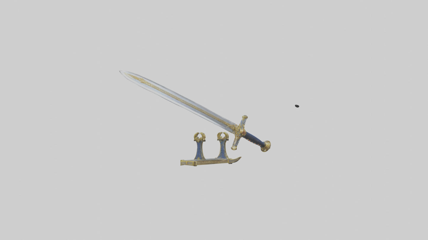 Royal Sword model VR / AR / low-poly