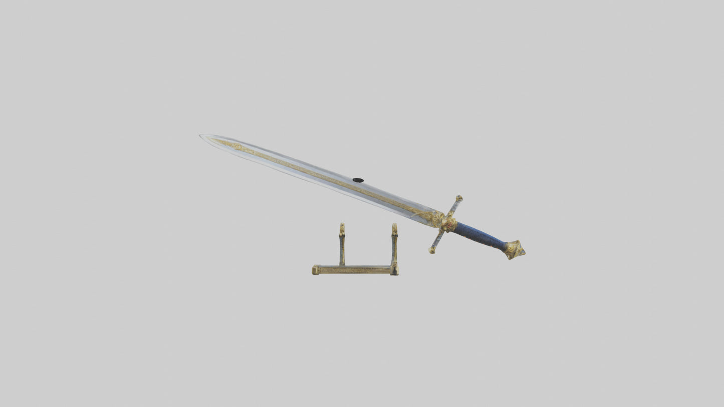 Royal Sword model VR / AR / low-poly