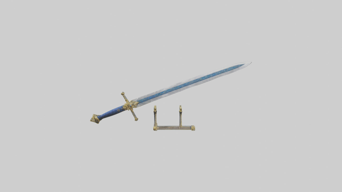Royal Sword model VR / AR / low-poly