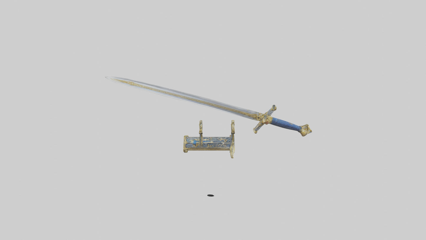 Royal Sword model VR / AR / low-poly