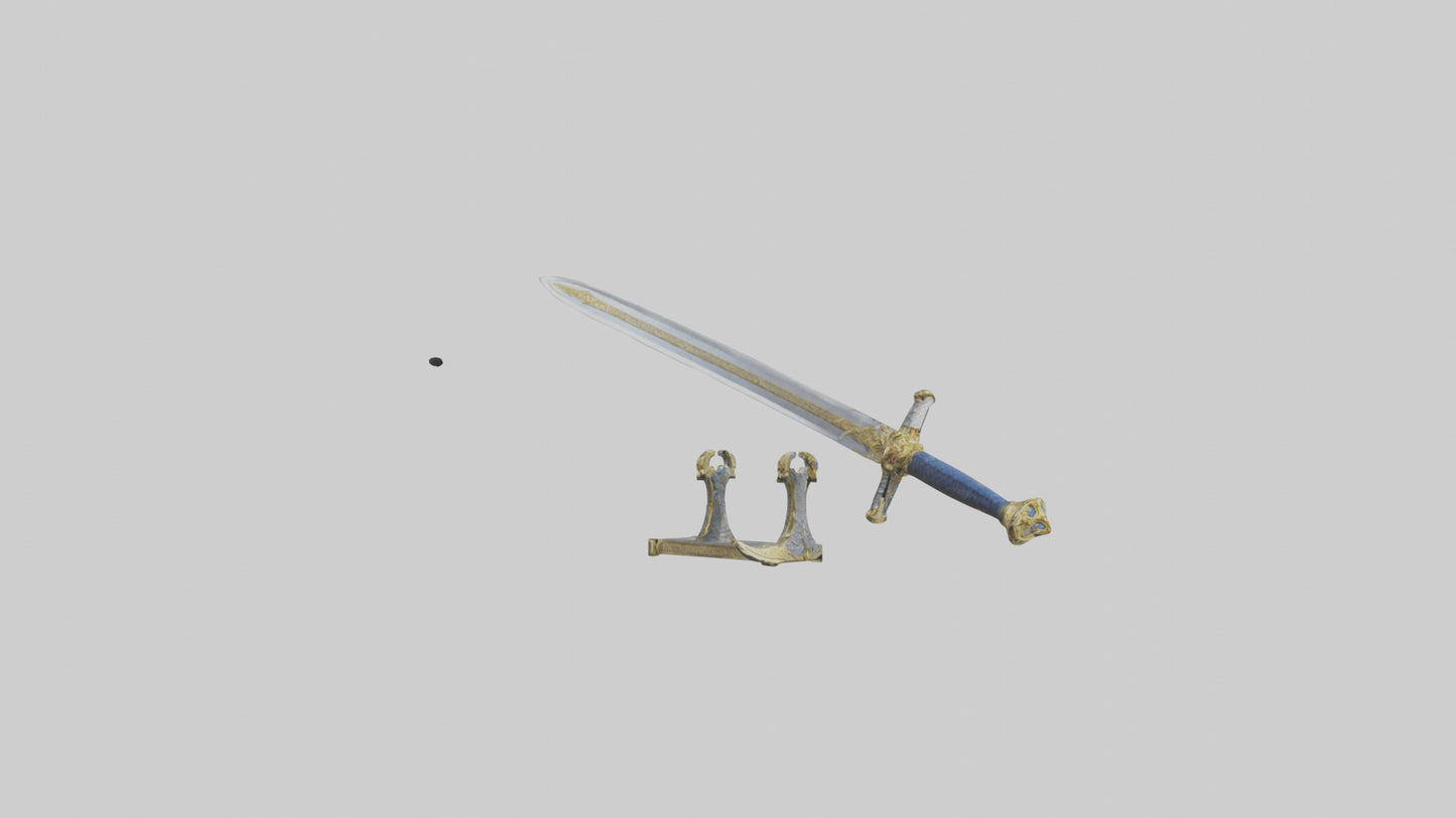 Royal Sword model VR / AR / low-poly