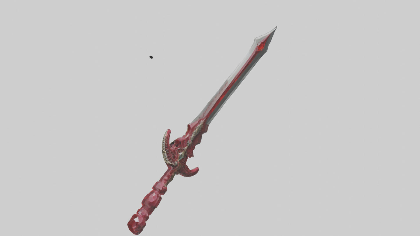 Ruby Dagger model VR / AR / low-poly
