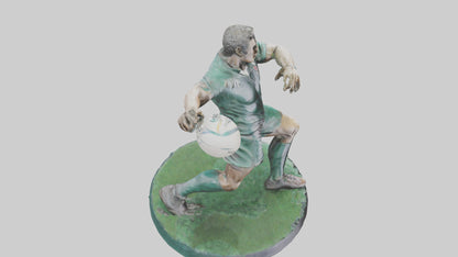 3D model Rugby Player in Action statue model VR / AR / low-poly