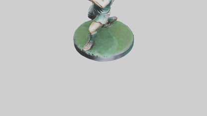 3D model Rugby Player in Action statue model VR / AR / low-poly