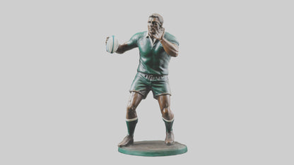 3D model Rugby Player Passing statue model VR / AR / low-poly