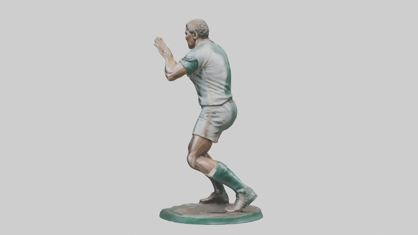 3D model Rugby Player Passing statue model VR / AR / low-poly